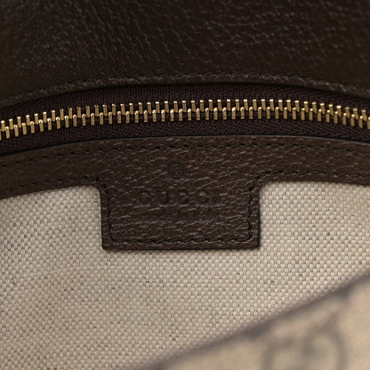 GG Supreme Monogram Textured Dollar Calfskin Blondie Chain Shoulder Flap Bag Beige Ebony New Acero