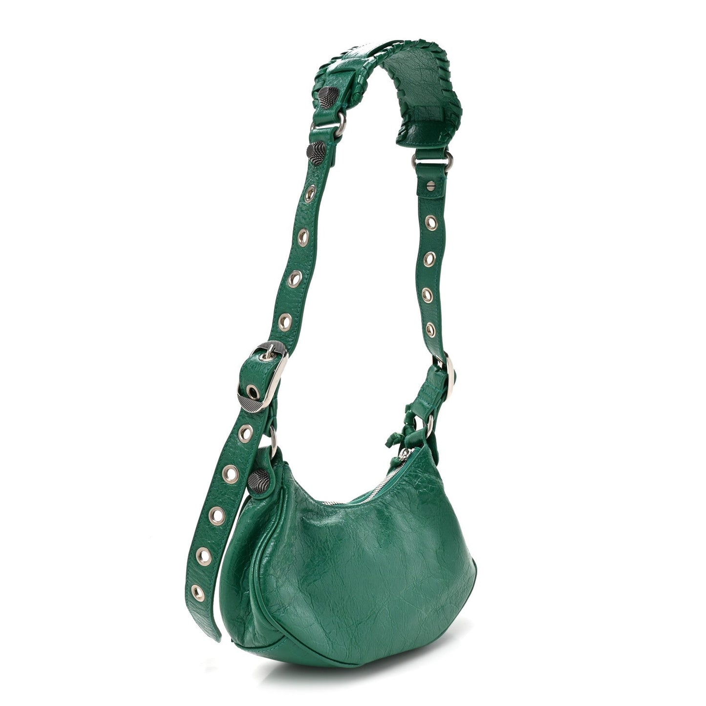Agneau Arena Le Cagole Shoulder Bag XS Jade
