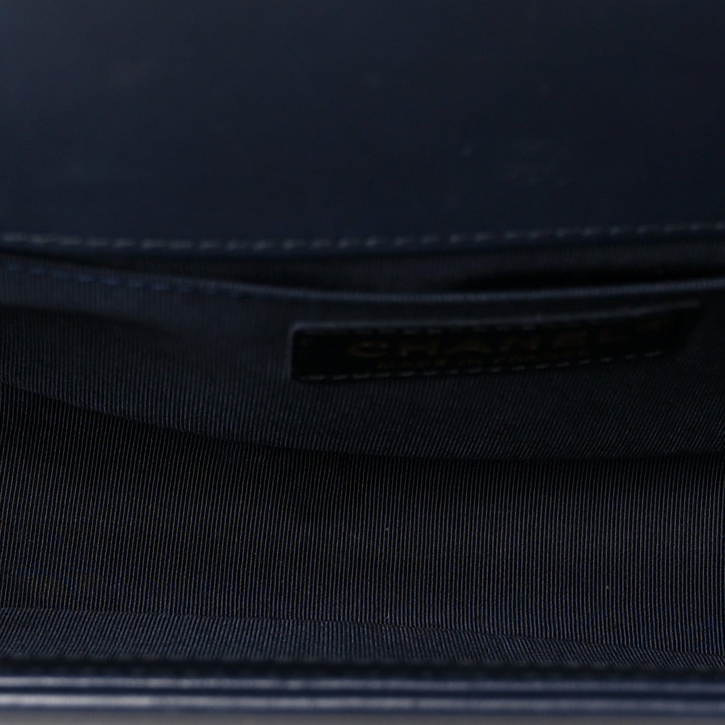 Lambskin Quilted Medium Boy Flap Dark Navy