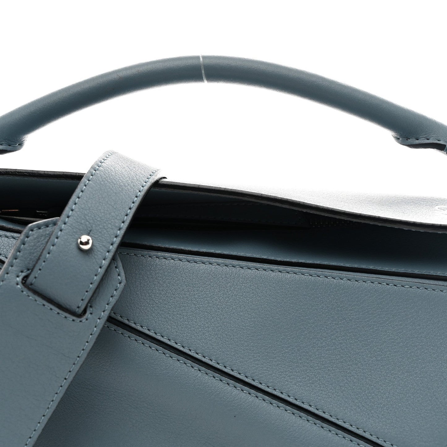 Calfskin Small Puzzle Bag Stone Blue