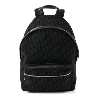 Oblique Calfskin Rider Backpack Black