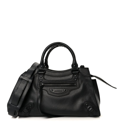 Grained Calfskin Neo Classic Black Hardware S City Black