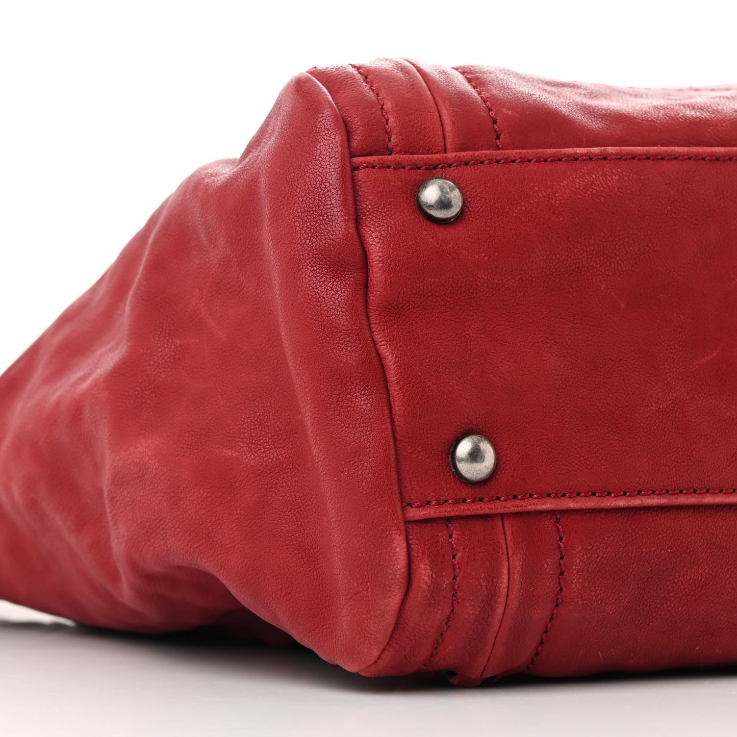 Calfskin Modern Chain Tote Red