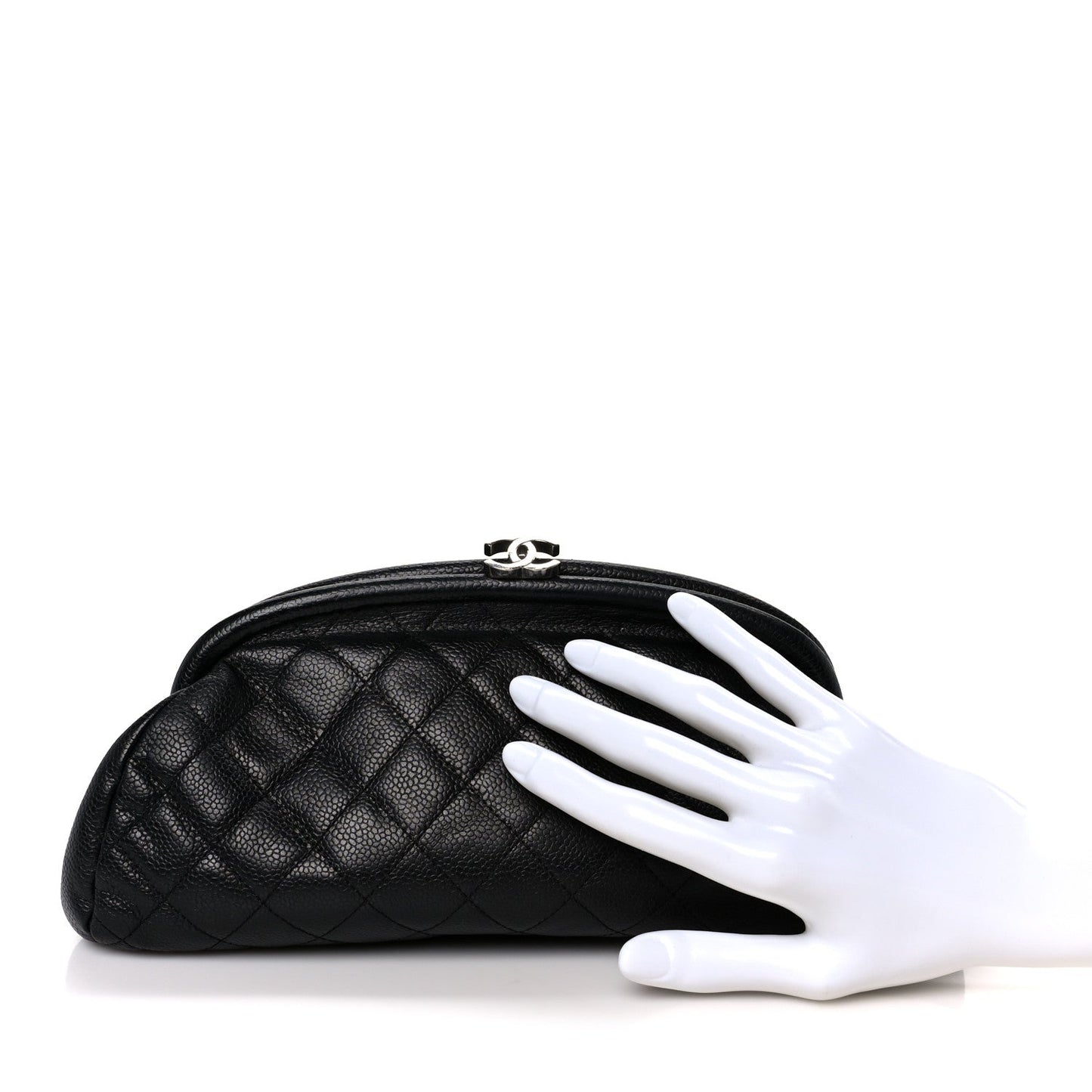 Caviar Quilted Timeless Clutch Black