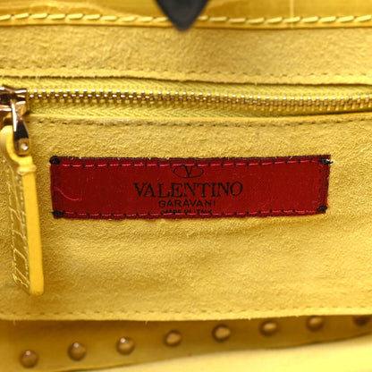 Crocodile Small Rockstud Tote Jonquill