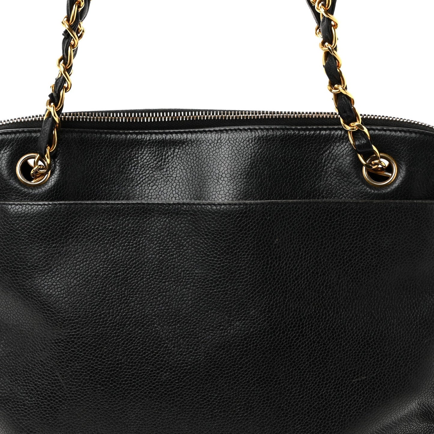 Caviar Triple CC Shoulder Bag Black
