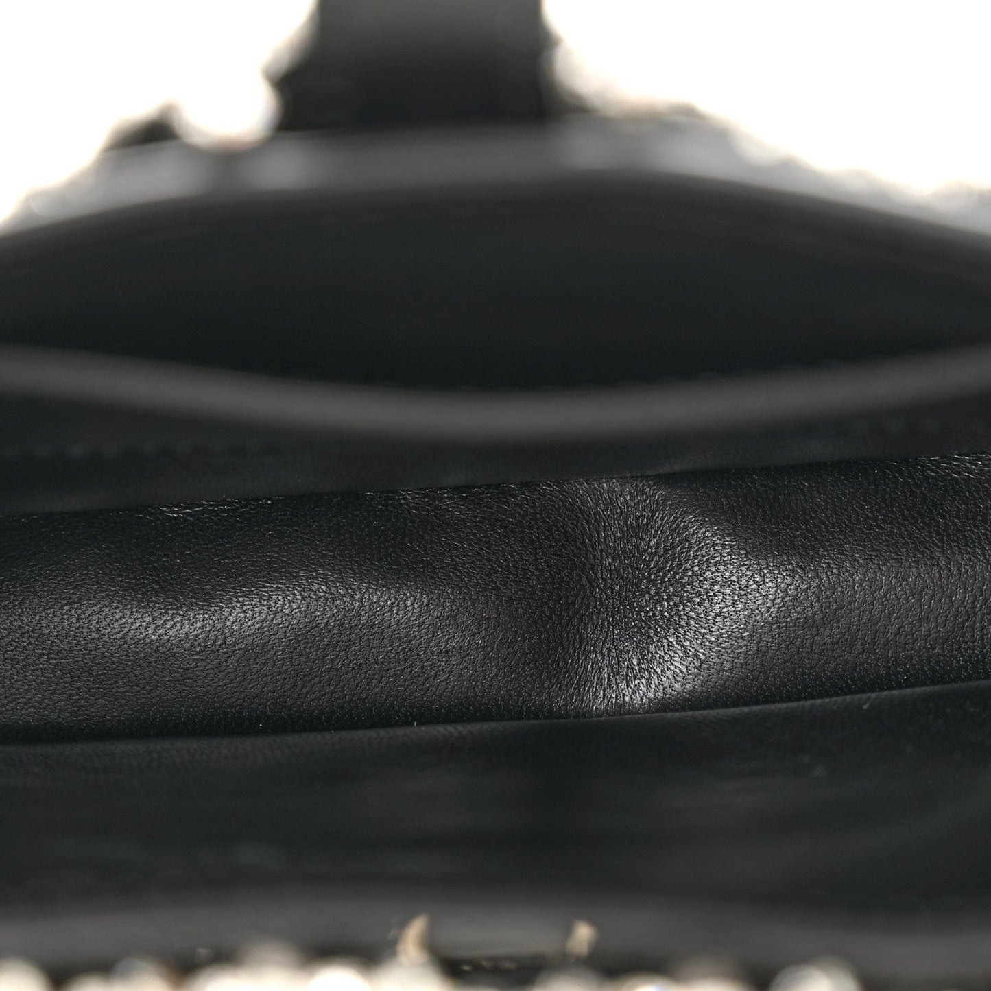 Calfskin Crystal Mini Jackie Notte Bag Black