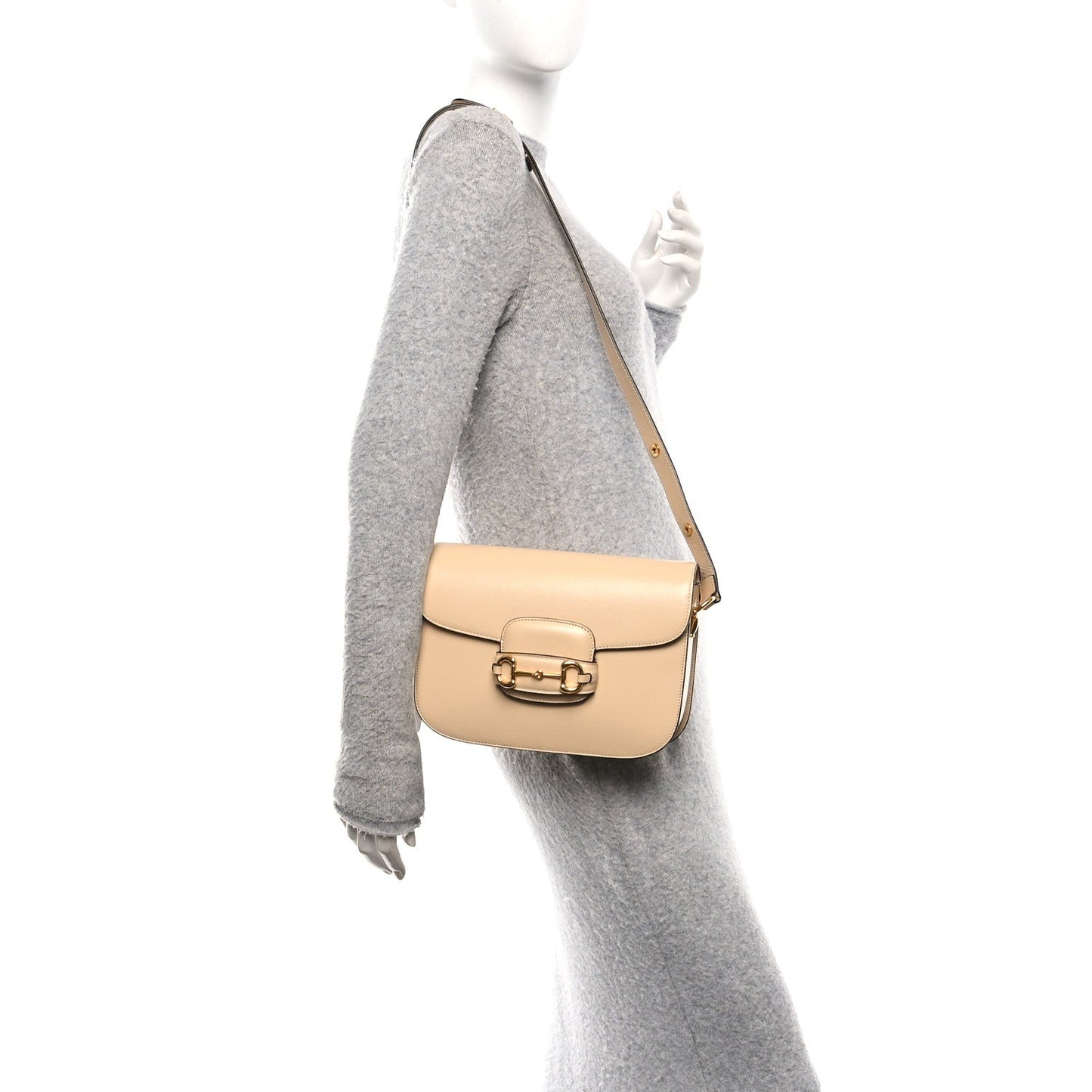 Azalea Calfskin Horsebit 1955 Shoulder Bag Bubble Tea