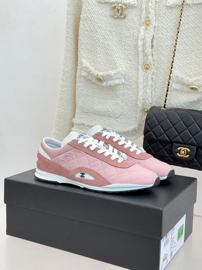 Cruise 2025/26 Trainers Cream Pink Suede Fabric