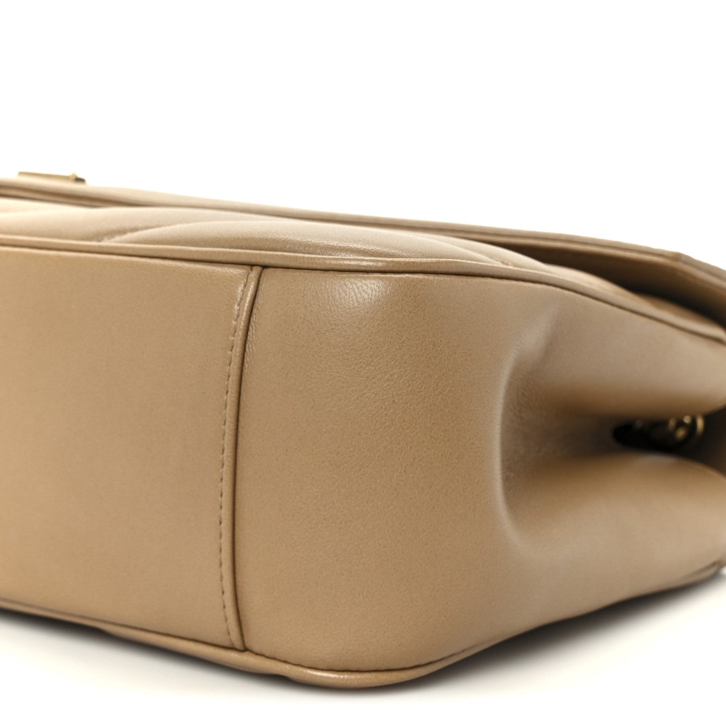 Lambskin Chevron Quilted Medium LouLou Natural Tan