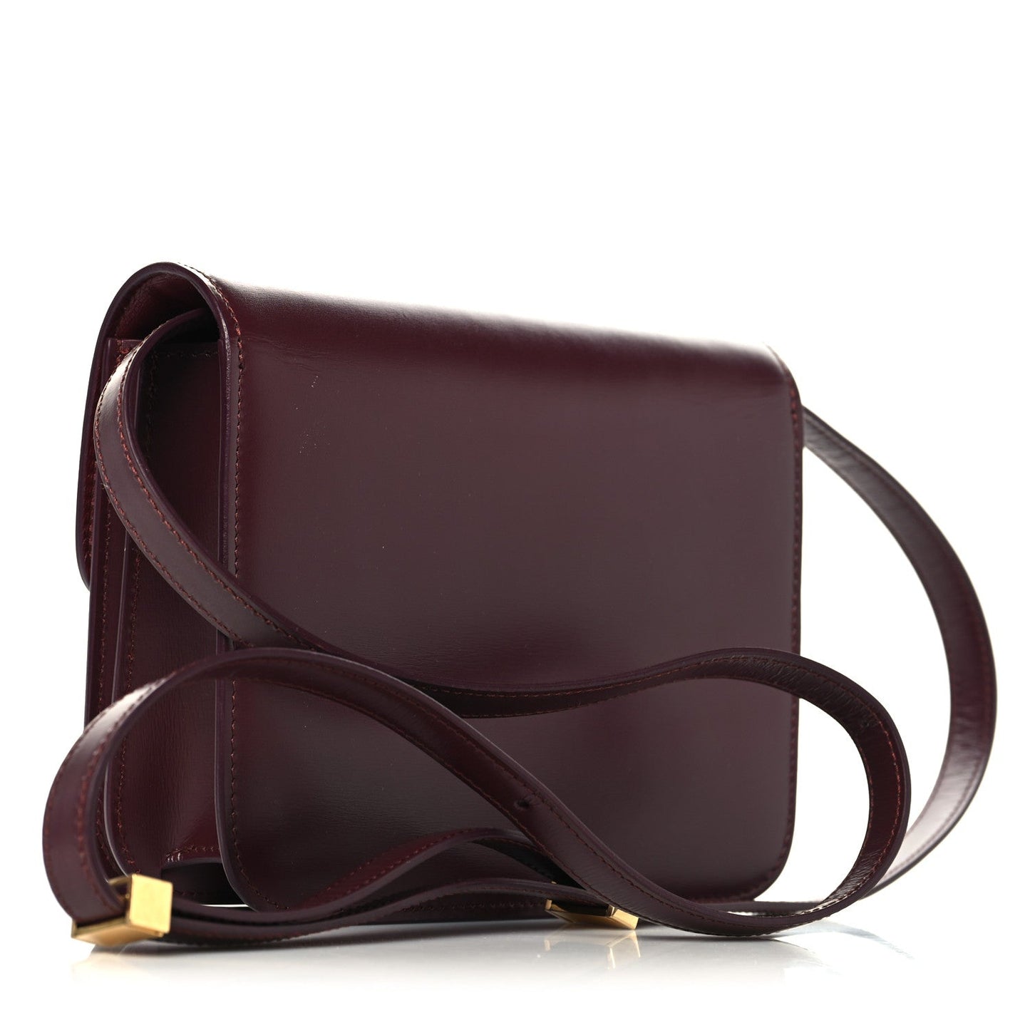 Box Calfskin Small Classic Box Flap Bag Burgundy