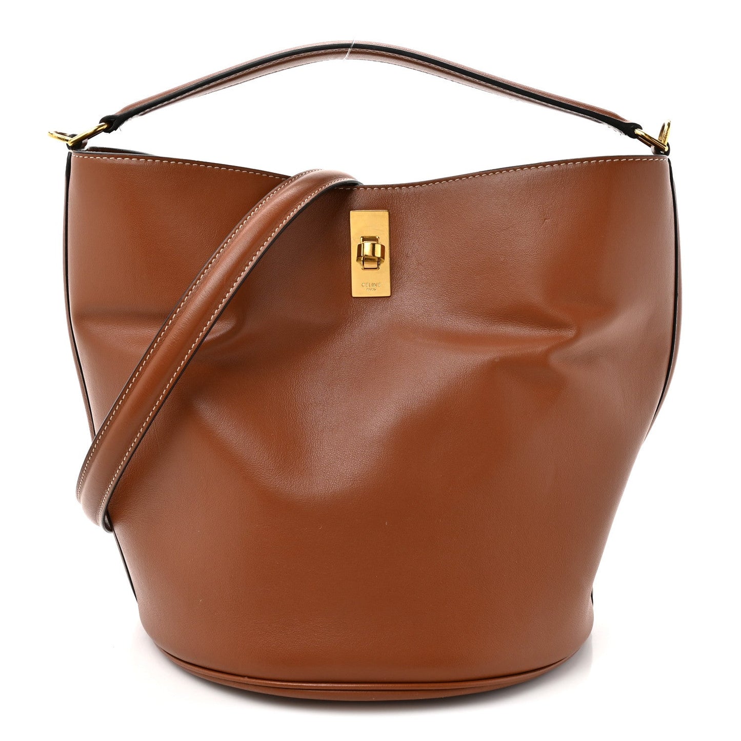 Smooth Calfskin Bucket 16 Bag Tan