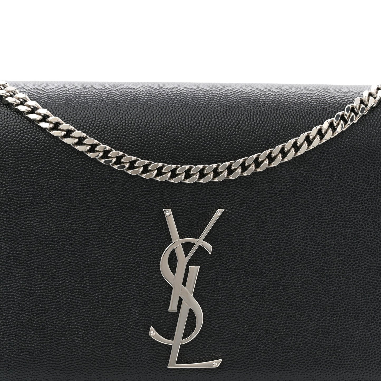 Grain De Poudre Medium Classic Monogram Kate Satchel Black