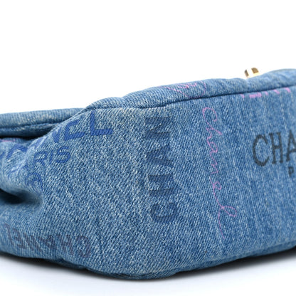 Denim Quilted Denim Large Mood Flap Blue Multicolor
