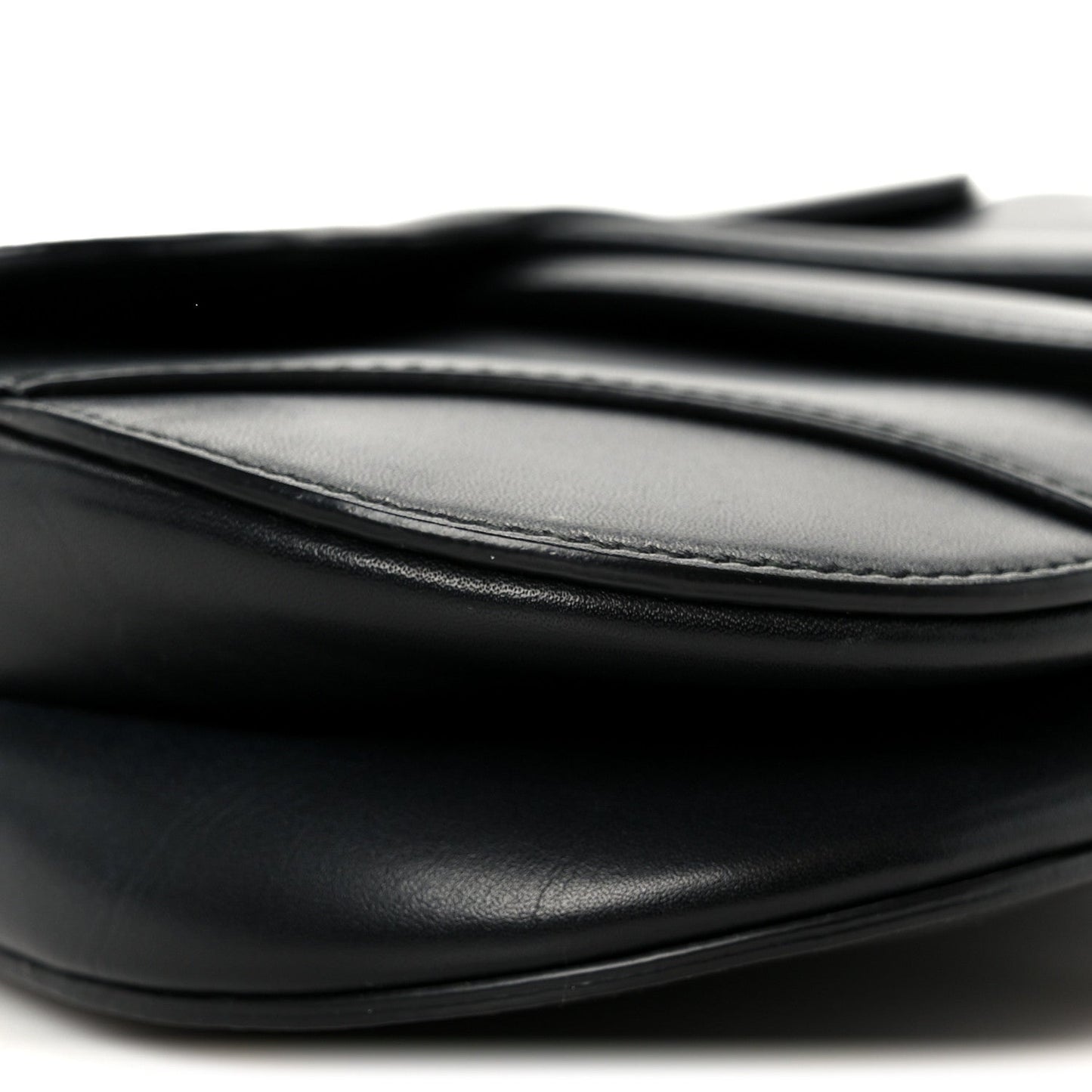 Supple Calfskin Mini Saddle Bag Black