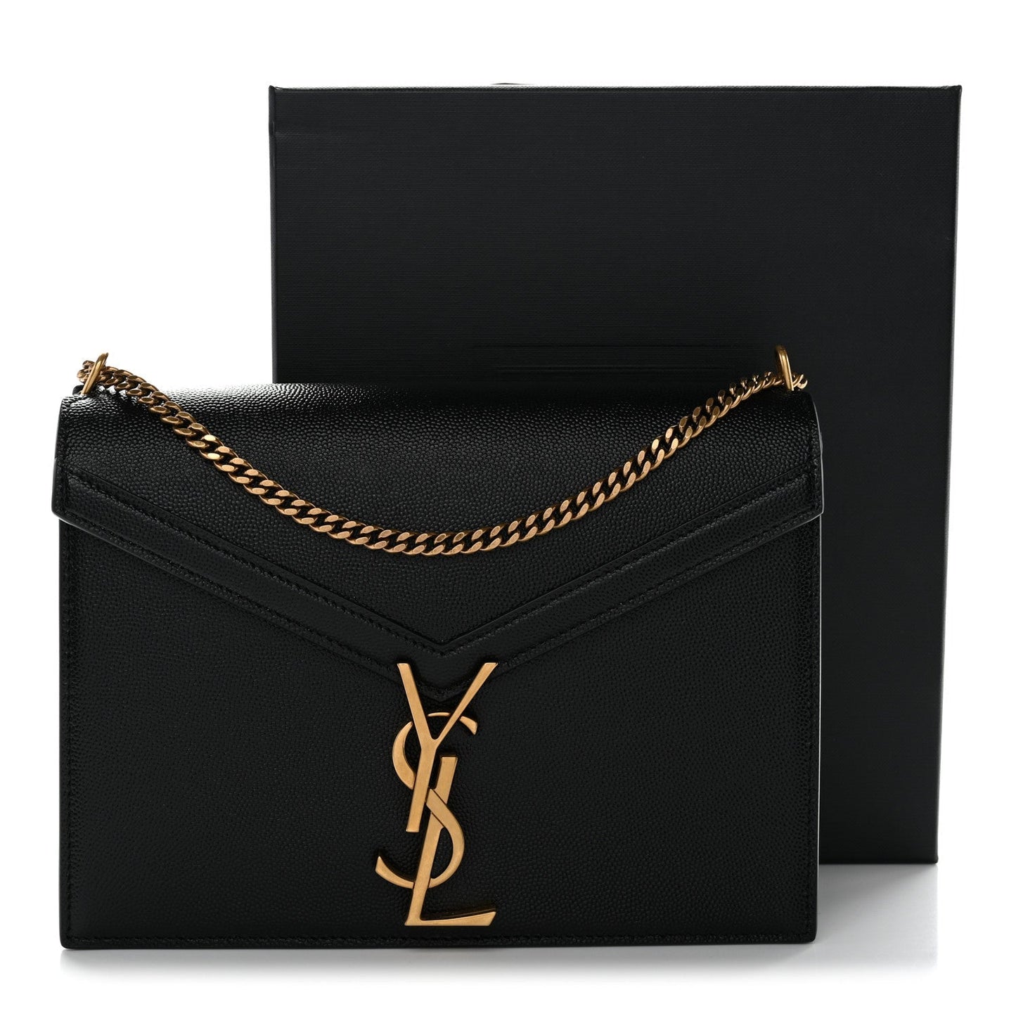 Grain De Poudre Monogram Cassandra Clasp Bag Black