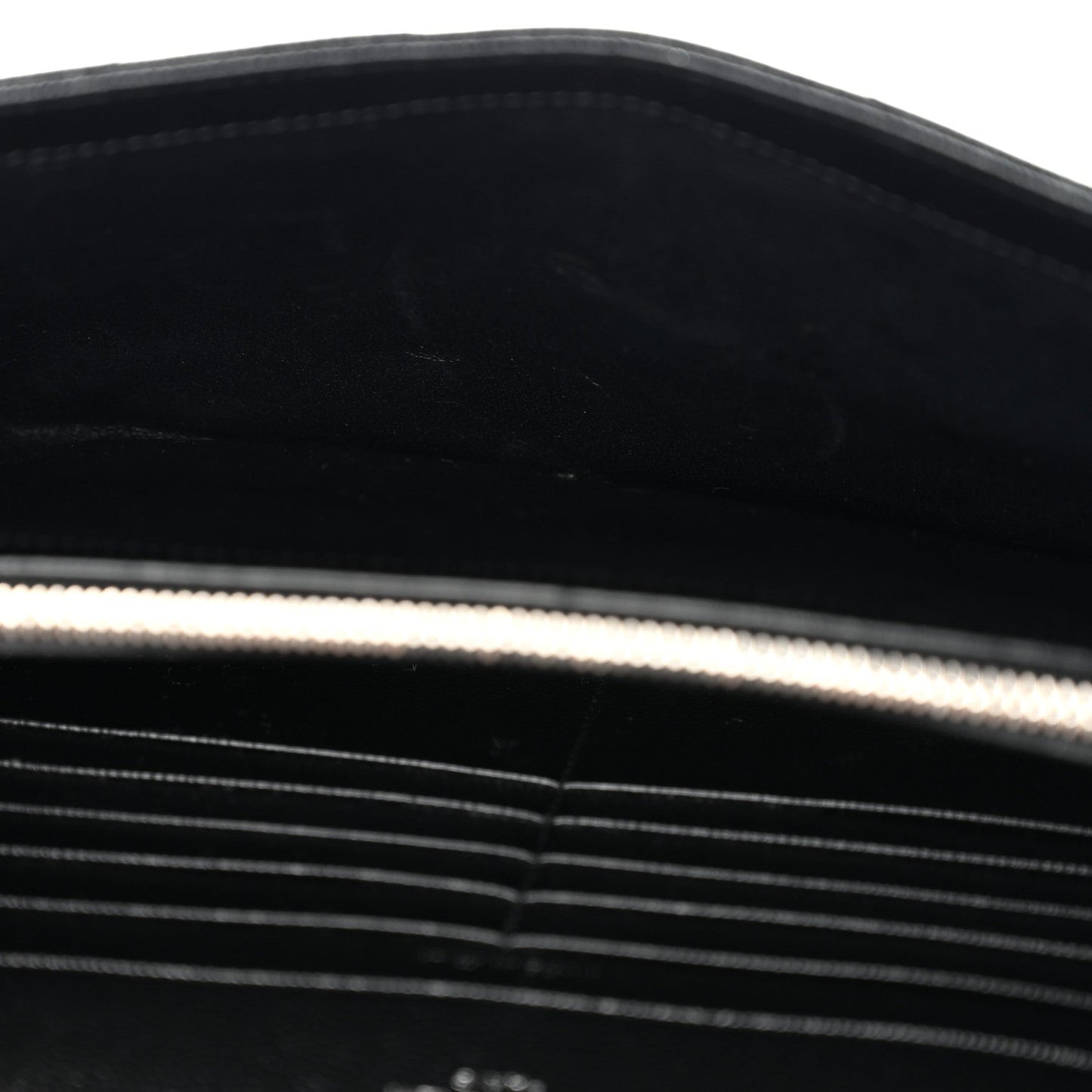 Grain De Poudre Matelasse Chevron Monogram Chain Wallet Black