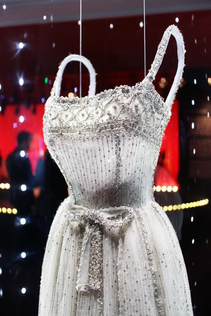 formaldressy--White Gorgeous Exquisite Beaded Shiny Tulle Short Princess Elegant Formal Homecoming Dress Hoco Dress gh5601