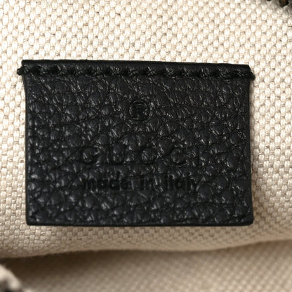 Grained Calfskin Small Logo Belt Bag Black