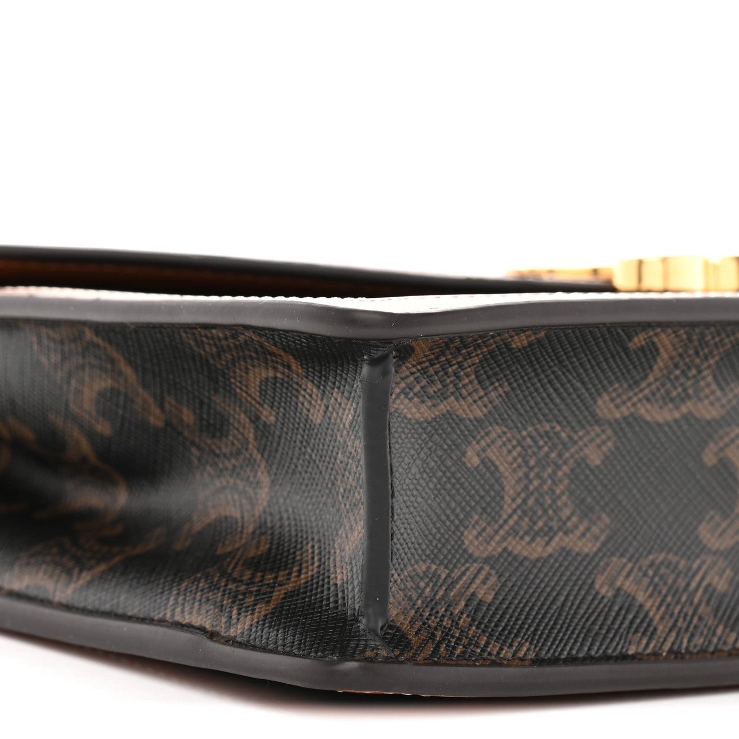 Triomphe Canvas Calfskin Margo Wallet on Chain Tan
