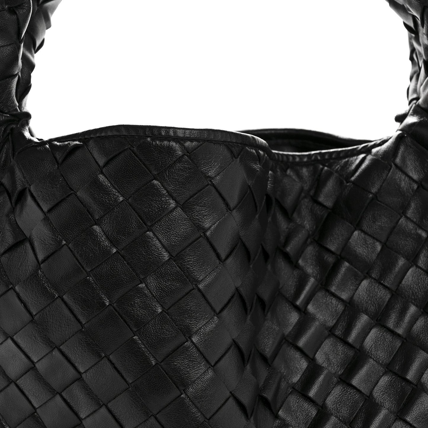 Calfskin Intrecciato Small Hop Black