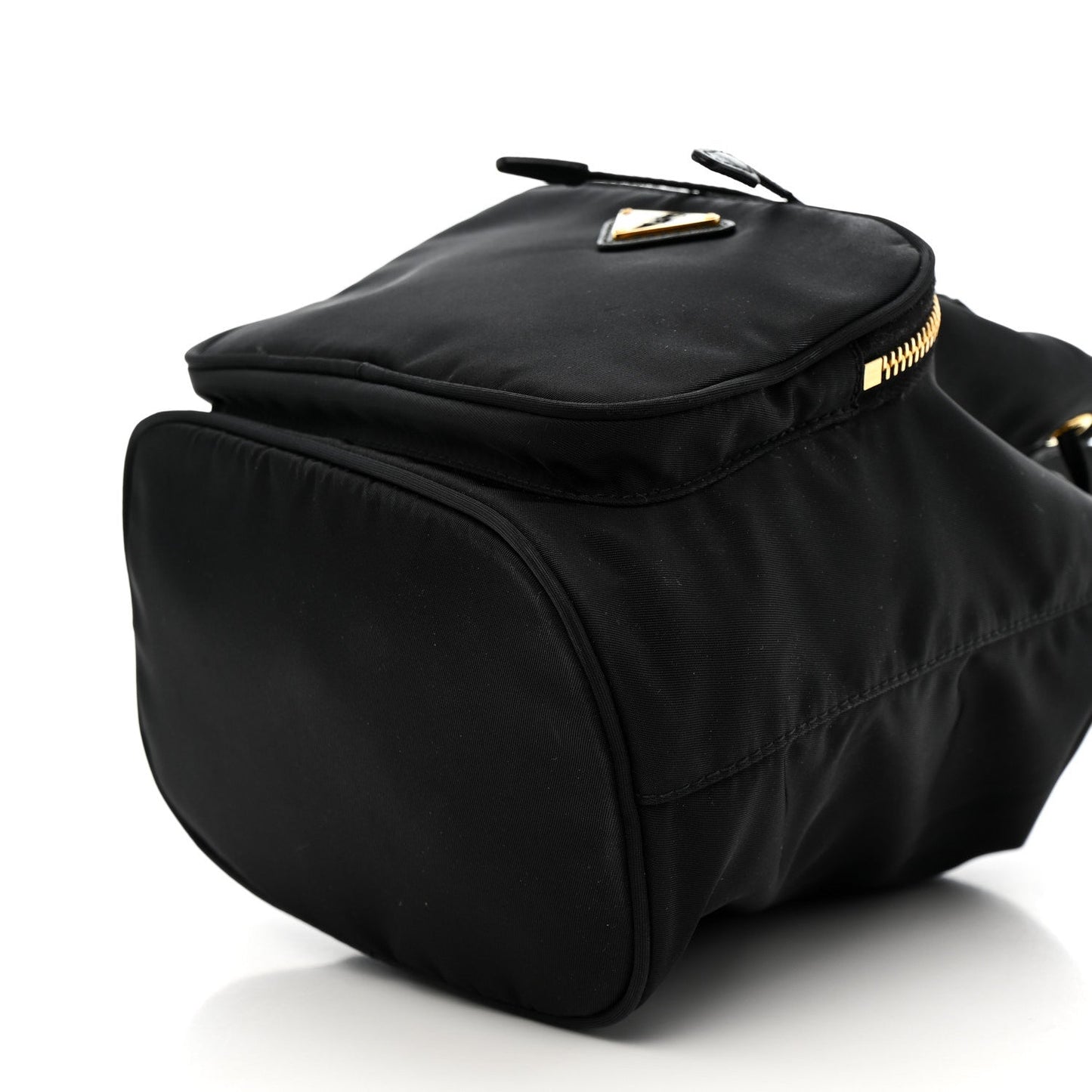 Saffiano Tessuto Nylon Mini Bucket Crossbody Bag Black