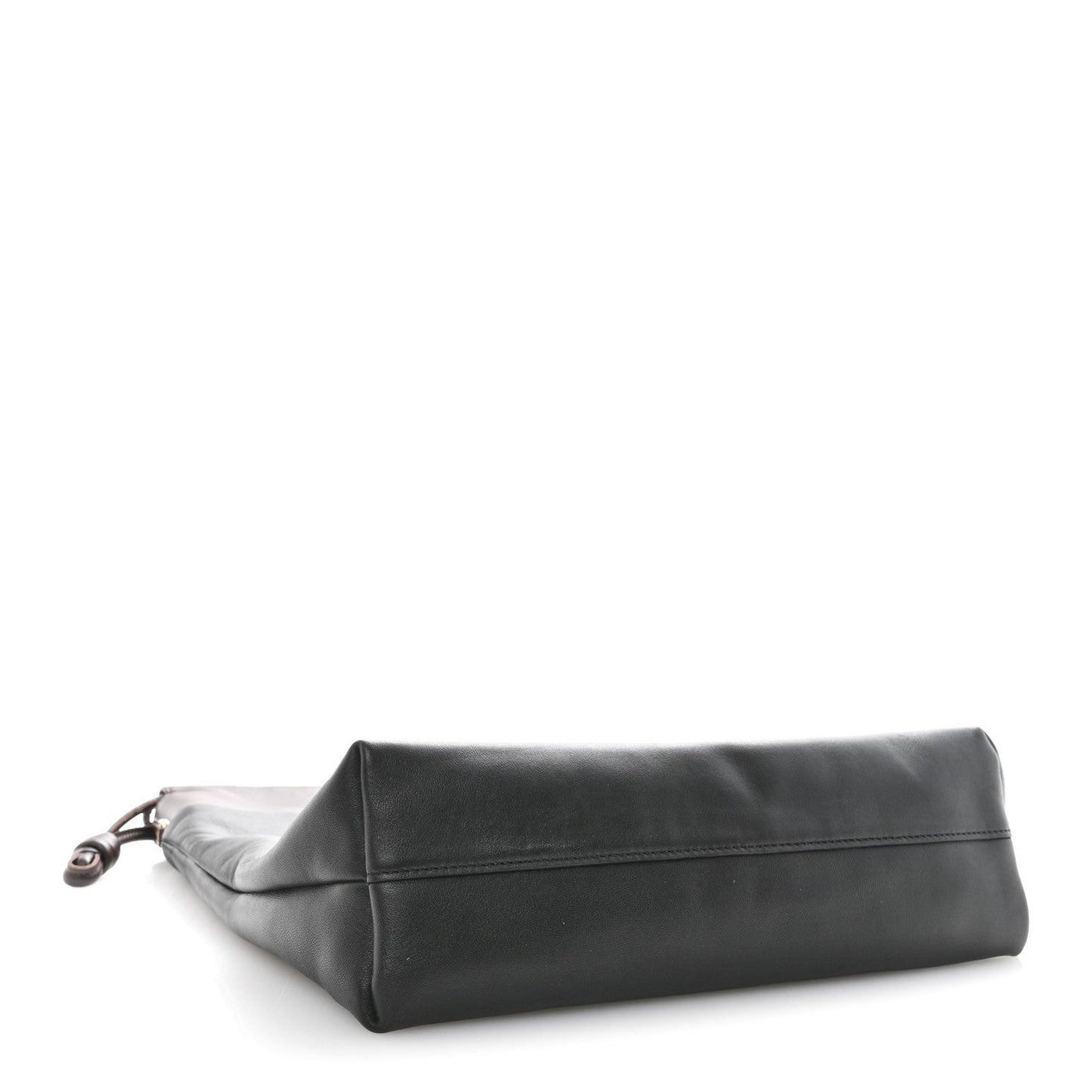 Mellow Nappa Lambskin Flamenco Tote Bag Black Dark Chestnut