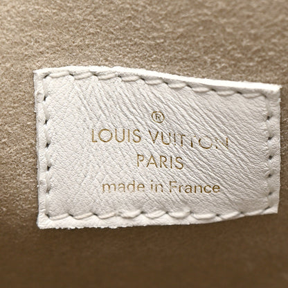 Calfskin Monogram Cutout Petit Noe White