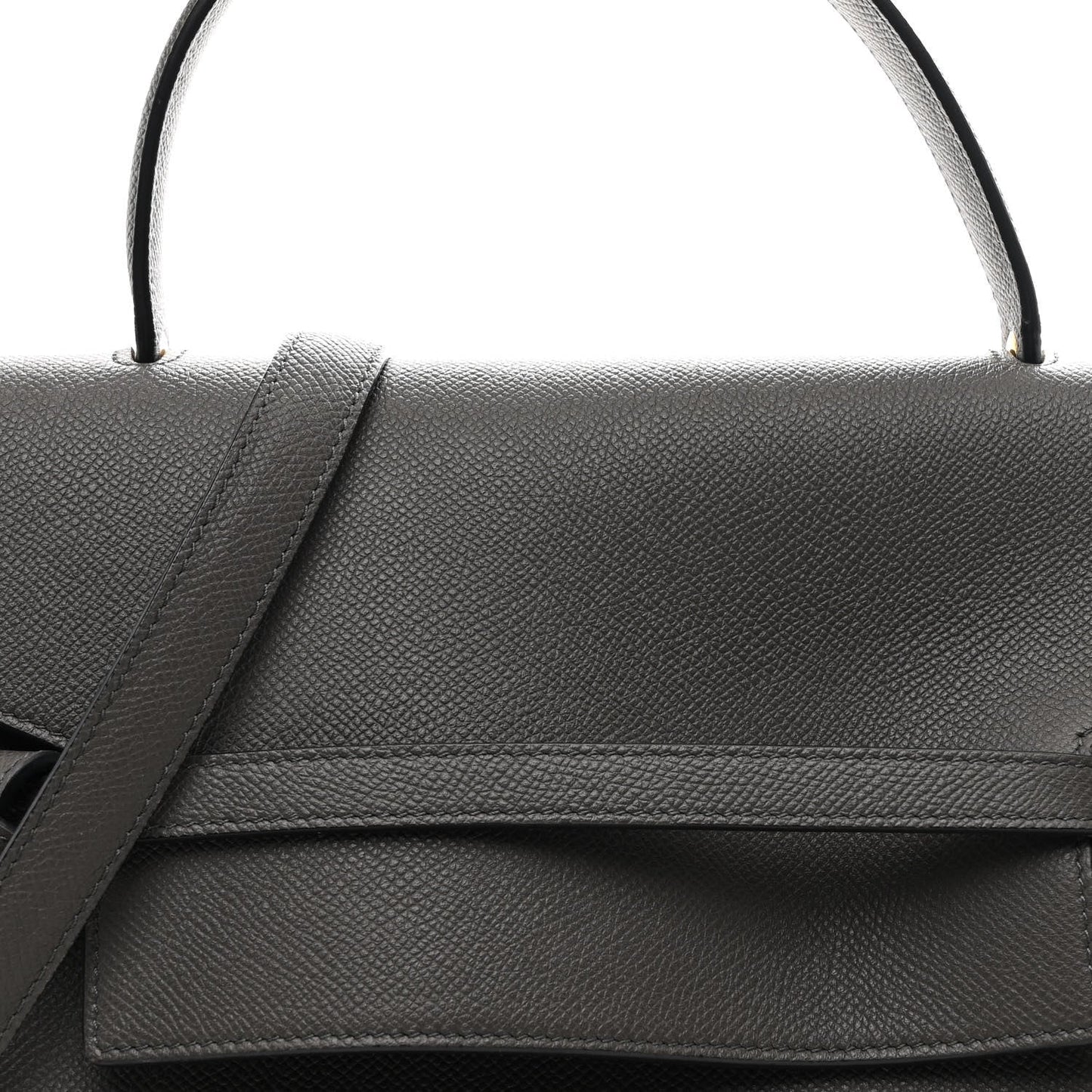 Grained Calfskin Mini Belt Bag Grey