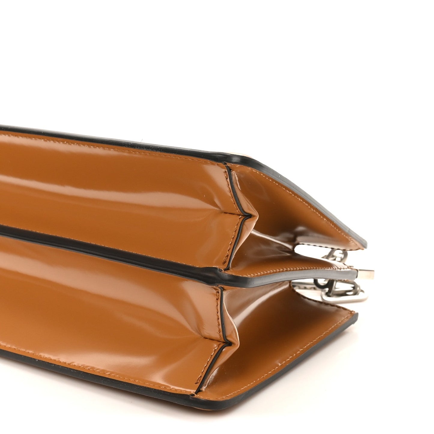 Patent Peekaboo Cut Caramello