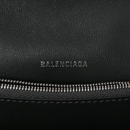 Metallic Crushed Calfskin Medium Crush Chain Bag Steel Grey