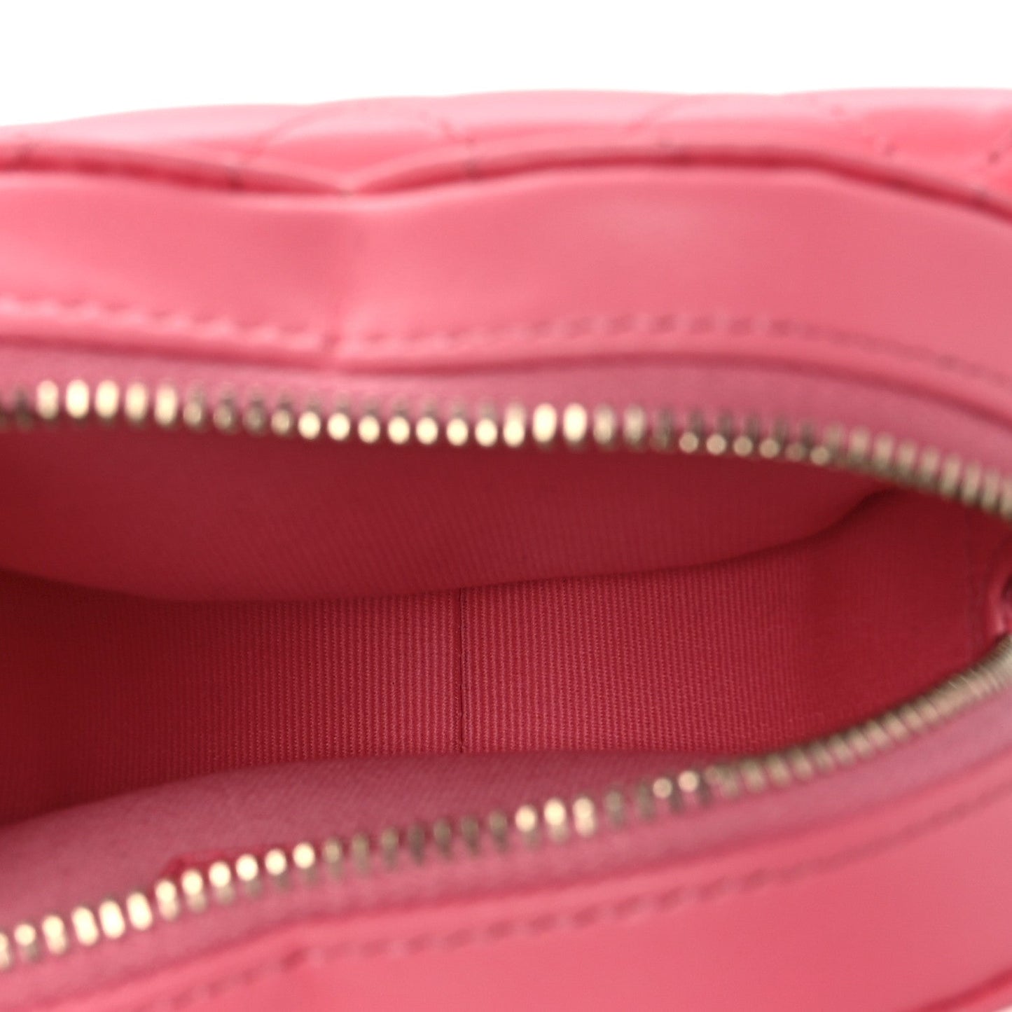 Lambskin Quilted CC In Love Heart Waist Belt Bag With Chain Pink