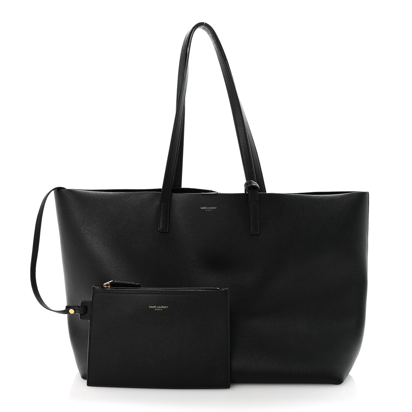 Calfskin Large Shopping Tote Black