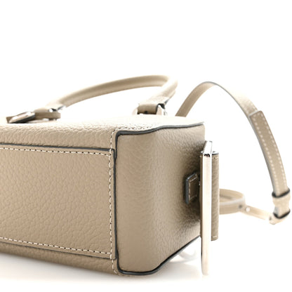Taurillon Soft Nano Cool Box Satchel Tourterelle Ivory
