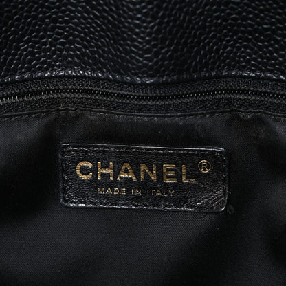 Caviar Quilted Grand Shopping Tote GST Black