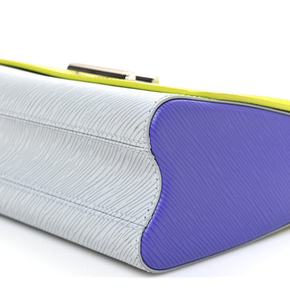Epi Gradient Twist Shoulder Bag MM Purple Yellow Grey