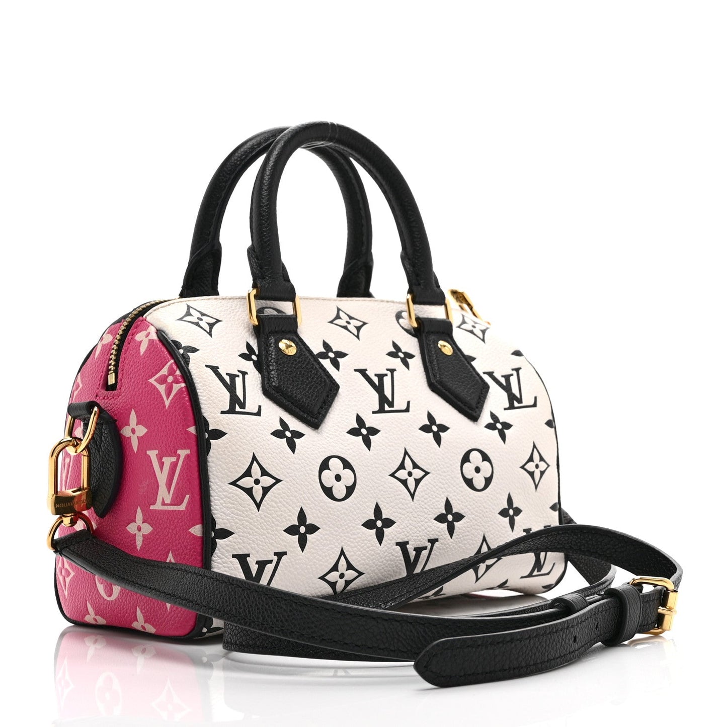 Empreinte Monogram Spring in the City Speedy Bandouliere 20 Black White Pink