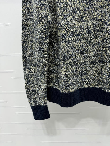 CC 25 Contrast Color Sweater 5 Brooch Gray Wool 305409
