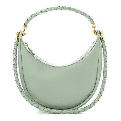 Smooth Calfskin Hula Hoop Shoulder Bag New Sauge