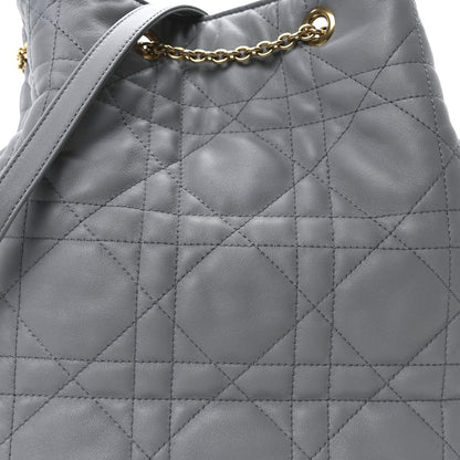 Lambskin Supple Macrocannage Ammi Bag Grey