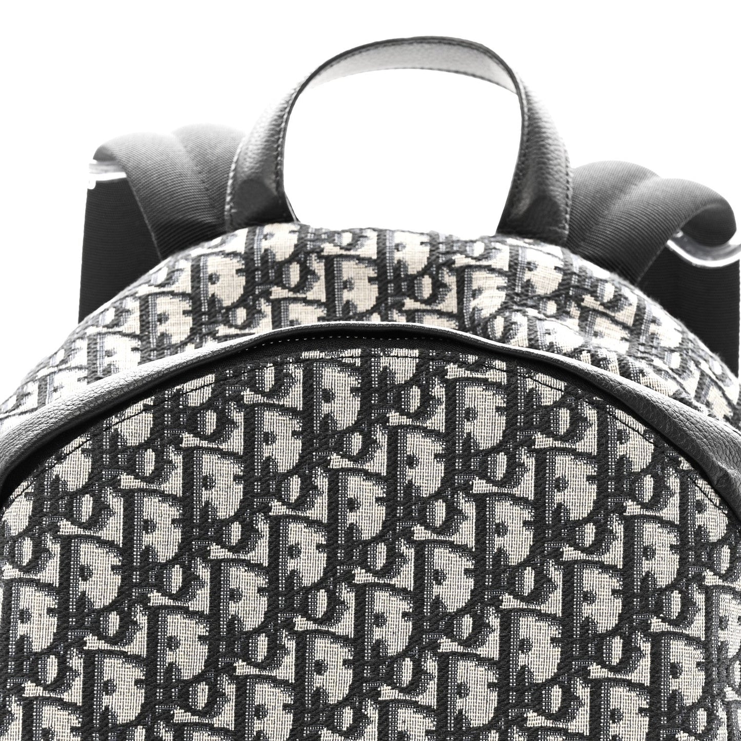 Oblique Calfskin Rider Backpack Beige Black