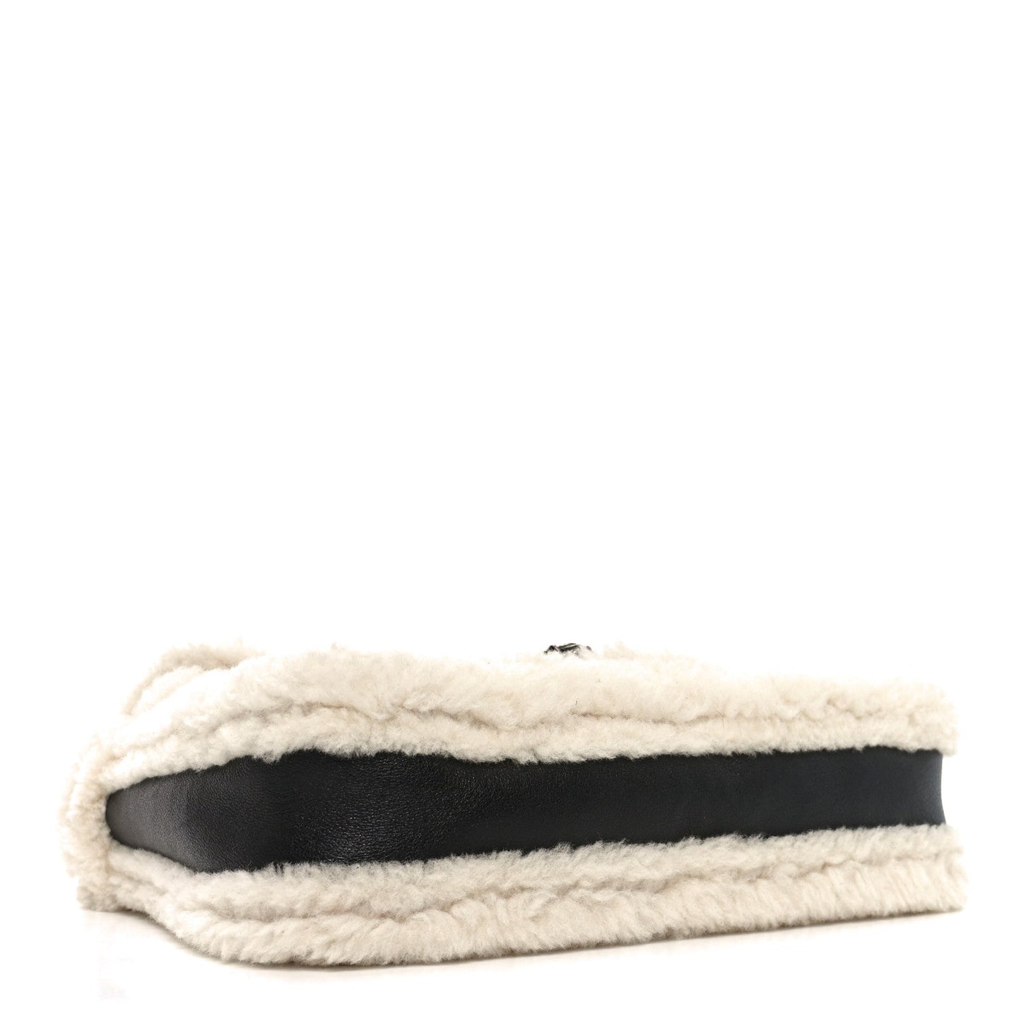 Sakai Be Green Calfskin Shearling Small Dionysus Shoulder Bag Black