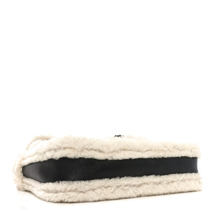 Sakai Be Green Calfskin Shearling Small Dionysus Shoulder Bag Black