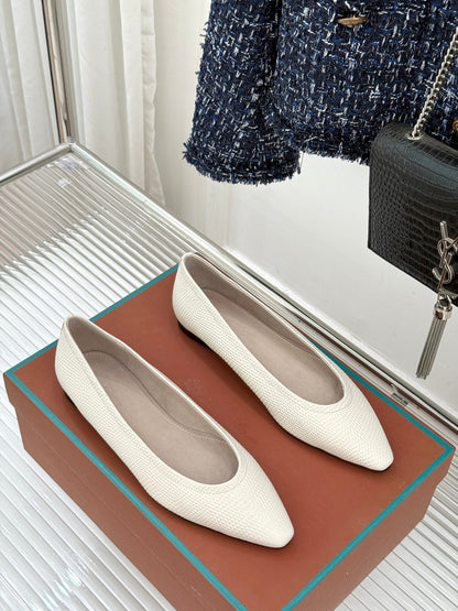 LP Primula Ballet Flat White Leather 570693
