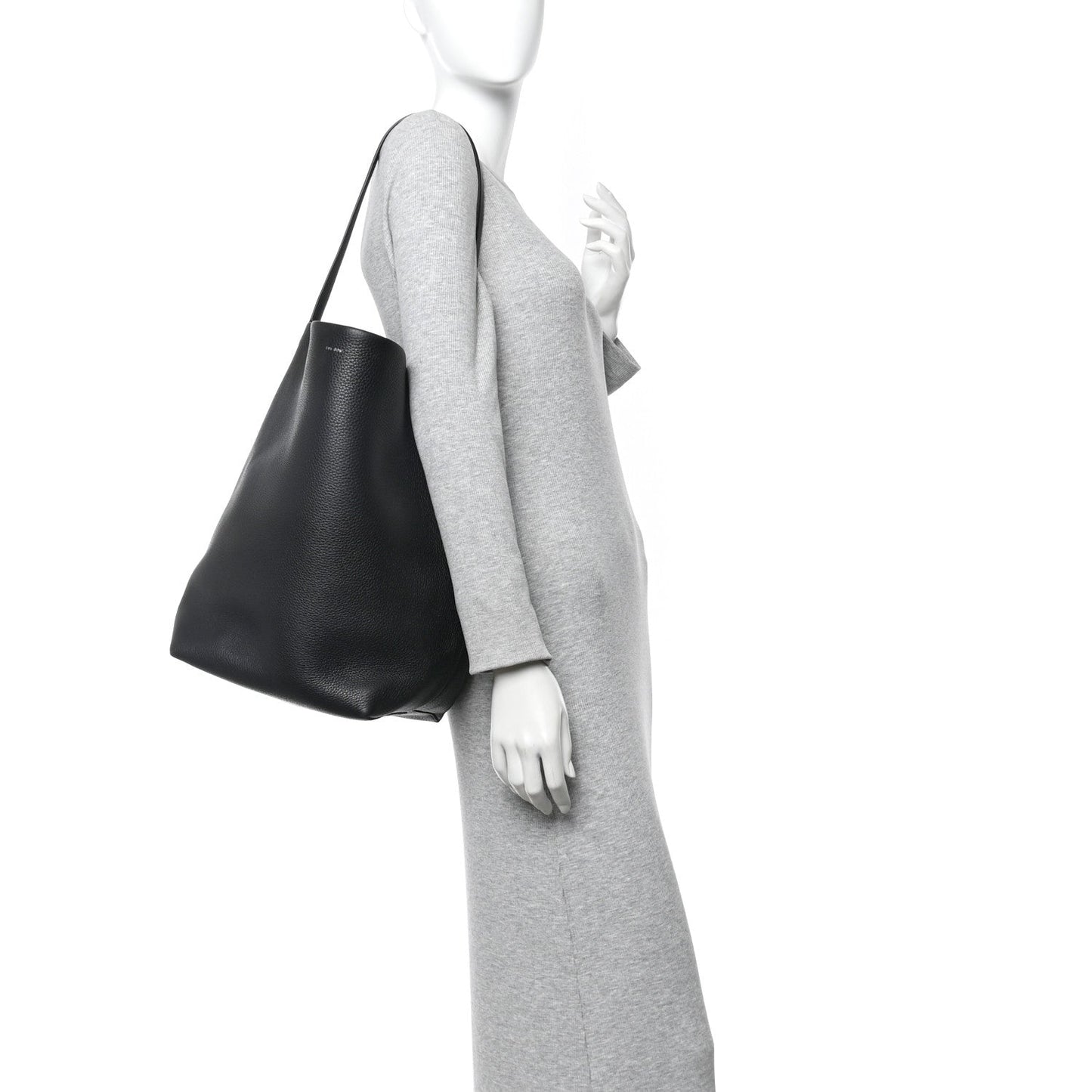 Grained Calfskin Large N/S Park Tote Black