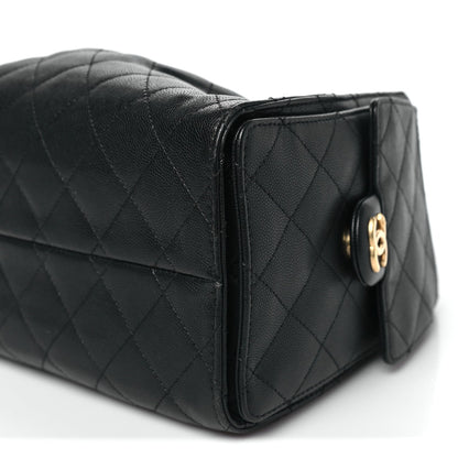Caviar Quilted Small Chanel 25 Handbag Black