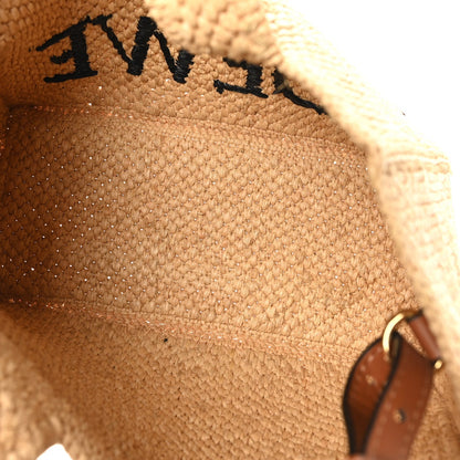 Raffia Paula's Ibiza Small Font Tote Natural Tan