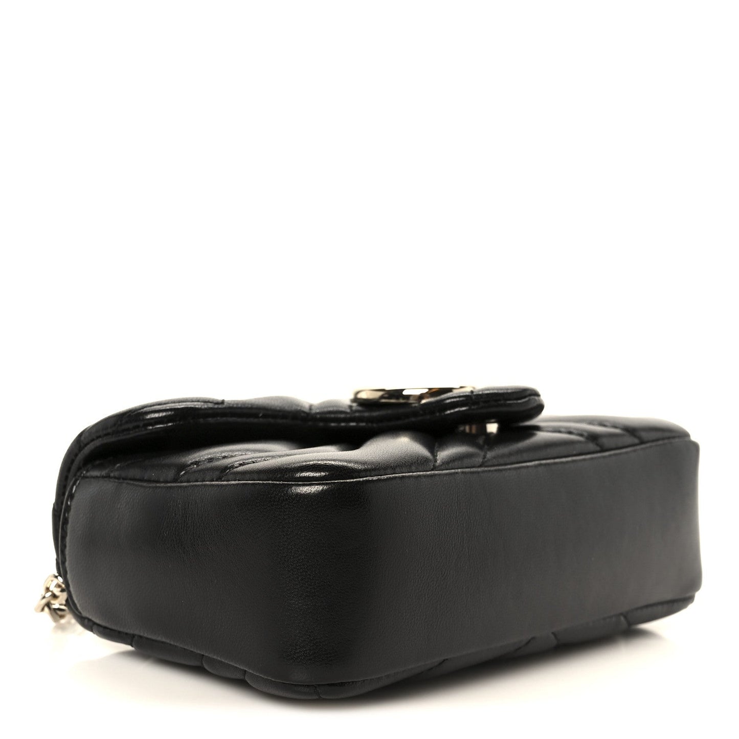 Lambskin Matelasse Mini GG Marmont Shoulder Bag Black
