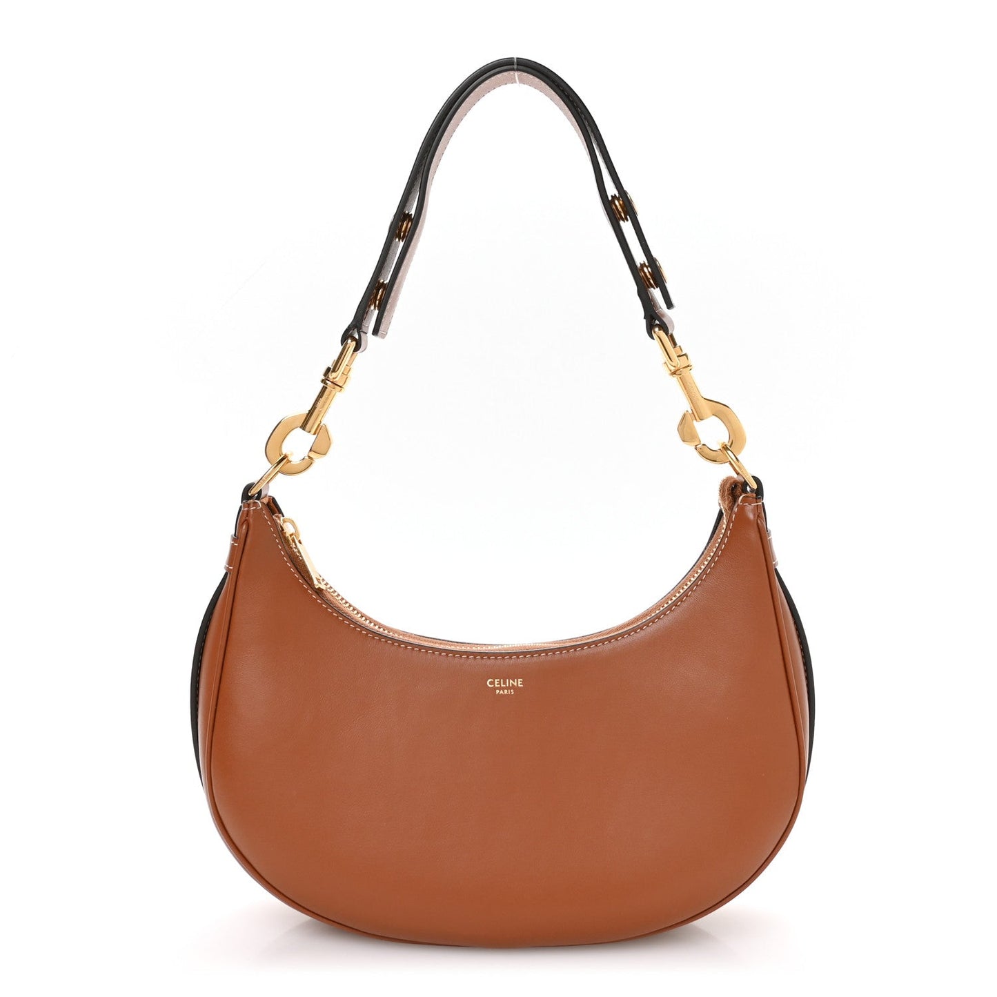 Smooth Calfskin Medium Strap Ava Shoulder Bag Tan