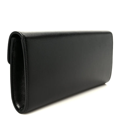 Textured Calfskin Torchon GG Broadway Envelope Clutch Black